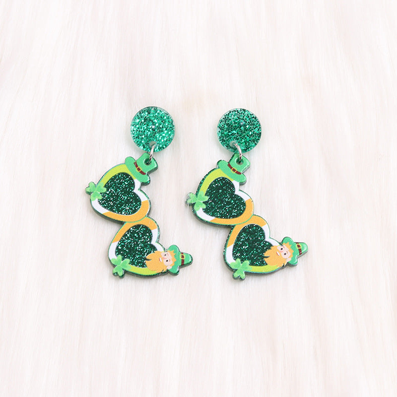 Wholesale Saint Patrick Sunglasses and Acrylic Earrings